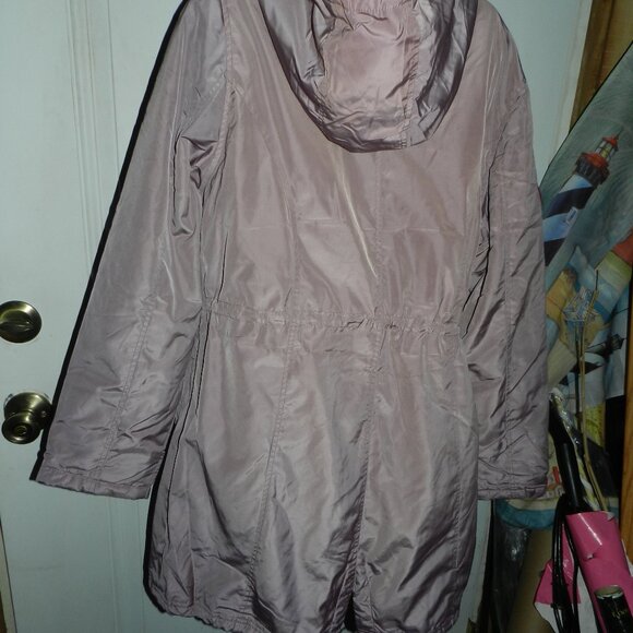 Canada Weather Gear Fur Lined Hooded Parka Jacket Burgundy - Picture 15 of 16